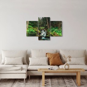 Obraz potoka v lese (90x60 cm)