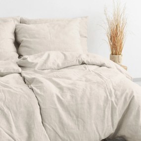 Goldea posteľné obliečky z ľanovej zmesi - slonová kosť 140 x 200 a 70 x 90 cm