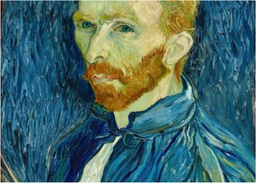 Sklenený obraz - Vincent van Gogh, Self-Portrait, reprodukcia (70x50 cm)