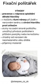 Fixačný zamatový vankúš ROYAL BABY pre bábätko šedý