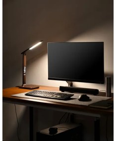 Immax 08975L-LED Stmievateľná lampa s bezdr. nabíjaním KINGFISHER 8,5W/230V hnedá