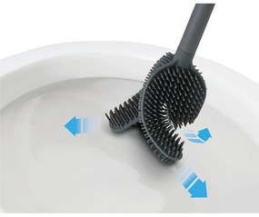 WC kefa z nehrdzavejúcej ocele v striebornej farbe Flex – Joseph Joseph