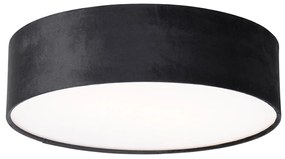 Moderné stropné svietidlo čierne 40 cm so zlatým vnútrom - Drum