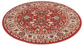 Sintelon, Kusový koberec Teheran Practica 59 / CVC kruh, 200x200 (priemer) kruh, červená, chodba / predsieň