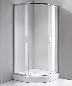 BPS-koupelny Štvrťkruhový sprchový kút KZ94C 100x100 chróm/transparent - bez vaničky