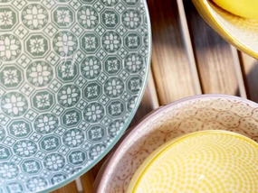 Žlté porcelánové misky - set 5ks
