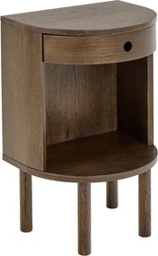 Nočný stolík v dekore duba v tmavoprírodnej farbe Paron – Actona