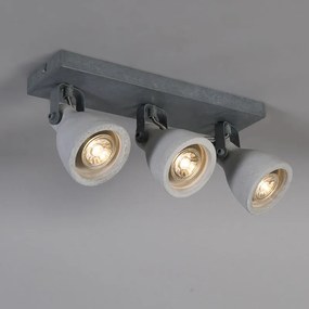 Priemyselné bodové svetlo sivý betón 3-svetlo - Creto