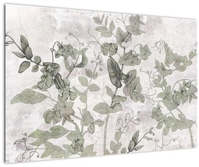 Obraz - Rastliny v omietke (90x60 cm)