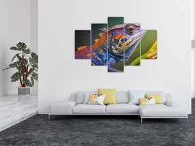 Obraz - Sfarbený leguán (150x105 cm)