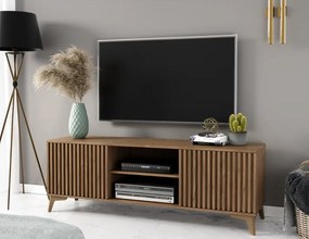 TV stolík s policou a skrinkami ENTSIAN 150x40cm, dub artisan