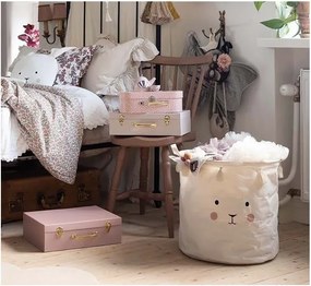 Úložný kôš zajačik biely o 40 cm