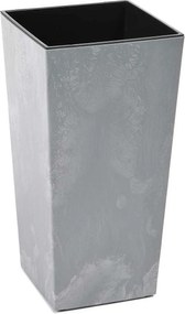 PLASTOVÝ KVETINÁČ PORTO 57X29X29 CM IMITÁCIA BETÓNU SIVÁ