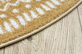 Dywany Łuszczów, Kusový koberec Napkin gold kruh, 160x160 (priemer) kruh, žltá, chodba / predsieň