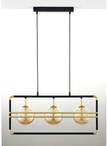 Jupiter 2027 - Luster na lanku FIORI 3xG9/10W/230V čierna/zlatá/béžová