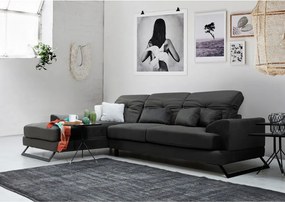Tmavosivá rohová pohovka (ľavý roh) Frido – Balcab Home