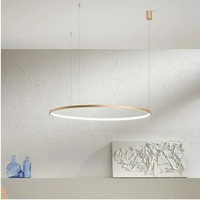 Ondaluce - LED stmievateľný luster na lane SOEL LED/38W/230V pr. 80 cm zlatý