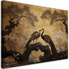 Gario Obraz na plátne Pávy na strome Rozmery: 60 x 40 cm