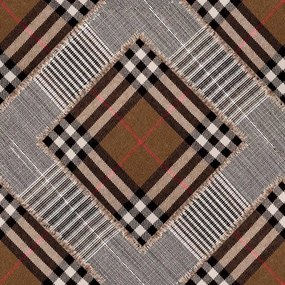 MINDTHEGAP Checkered Patchwork Mid Brown - tapeta