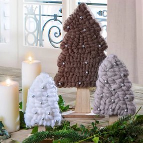 Vianočná dekorácia stromček 88 C hnedý