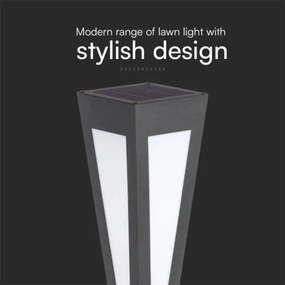 LED Solárna lampa LED/2W/3,7V IP65 3000K čierna