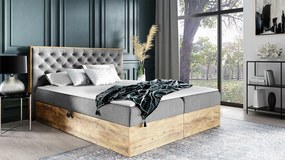 Manželská posteľ 180 cm Lucio 3 (dub wotan sivá)