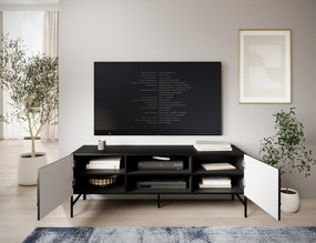 RTV stolík RAFTT 152x55 cm, čierny