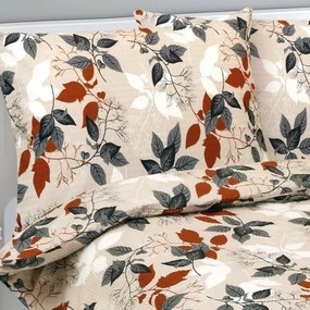 Bellatex Krepové obliečky Jesenné lístie, 140 x 220 cm, 70 x 90 cm, 140 x 220 cm, 70 x 90 cm