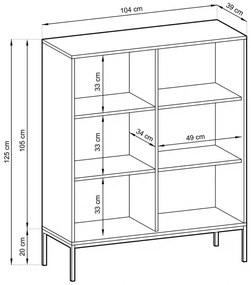 Čierna komoda NOVA K104