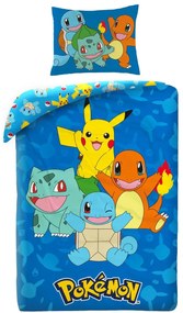 Halantex Obliečky z mikrovlákna 140x200 + 70x90 cm - Pokémon Starters