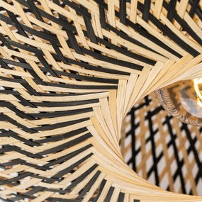 Orientálne stropné svietidlo čierny bambus 50 cm - Ostrava