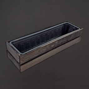AMADEA Drevený obal s hrantíkom morený, 61,2x19,6x15cm, český výrobok
