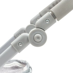 Baby Mix Kočík pre bábiky 2v1 Sophie ružovo-sivá, 63,5 x 37 x 63,5 cm