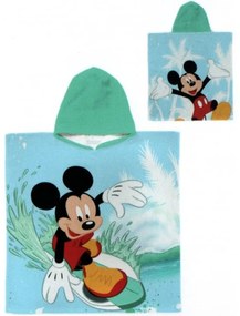 Detské / chlapčenské plážové pončo - osuška s kapucňou Disney - Mickey Mouse - 100% bavlna s gramážou 320 gr./m² - 60 x 120 cm