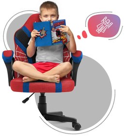 Detská herná stolička Rover 1 (čierna + červená + modrá). Akcia -20%. Vlastná spoľahlivá doprava až k Vám domov. 1087542