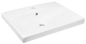 Umývadlo SAT Brevis 60x45 cm  s otvorom uprostred SATBRE6045S