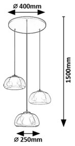 Rabalux 72276 - Luster na lanku ELOWEN 3xG9/5W/230V