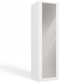 Šatníková skriňa Malwa 50 cm so zrkadlom biela