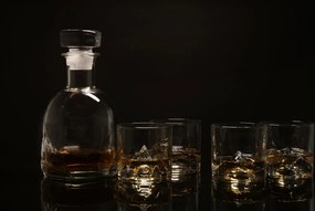 Karafa na whisky The Peaks s pohárikmi 5 dielov