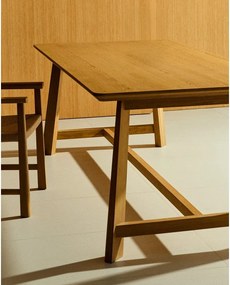 Jedálenský stôl s doskou v dubovom dekore 100x220 cm Idun – Kave Home