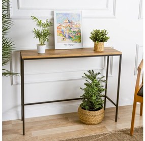 Konzolový stolík CANVAS 80x100 cm borovica atlantic/čierna