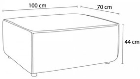 Tyrkysovomodrý menčestrový taburet Nihad – Bobochic Paris