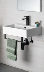 Sapho Sapho, HANG držiak uterákov pod umývadlo 460x98mm, čierna matná, HG460