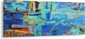 Obraz - Abstraktné olejomaľba (120x50 cm)
