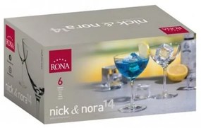 Rona Poháre na koktaily Nick & Nora 140 ml, 6 ks