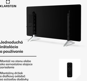 Klarstein Wonderglass infračervený panel | 720 W | 3 - 7 m² | Moderný sklenený dizajn | 120 cm x 68 cm