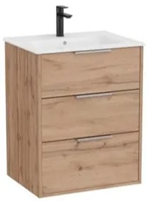 Kúpeľňová skrinka s umývadlom Roca Optica 60x75,7x45,5 cm dub OPT603ZO, 1 ks