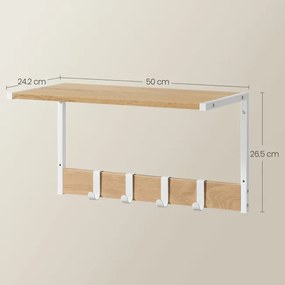 Set dvoch nástenných políc béžové ABP-E1083 WT (2 ks)