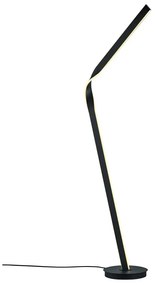Čierna LED stojacia lampa s kovovým tienidlom (výška 181 cm) Cicenza – CINQUE