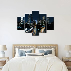 Obraz nočnej metropoly (150x105 cm)